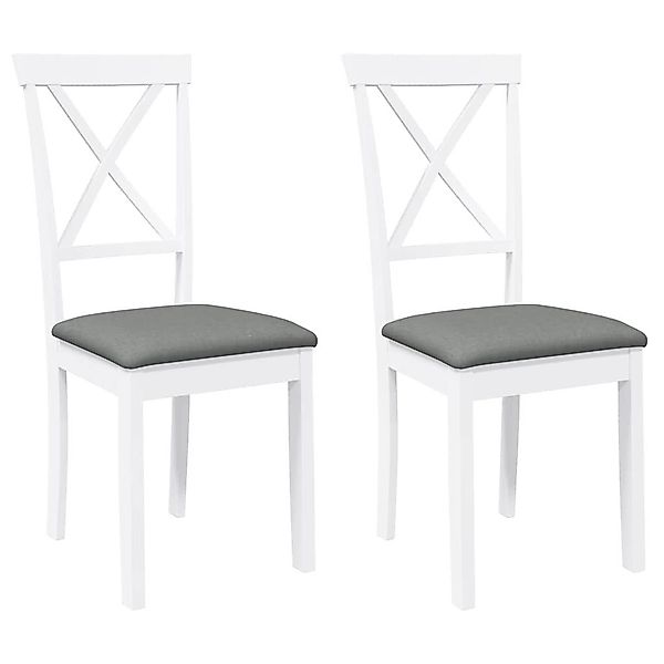 vidaXL Esszimmerstuhl Esszimmerstühle mit Kissen 2 günstig online kaufen