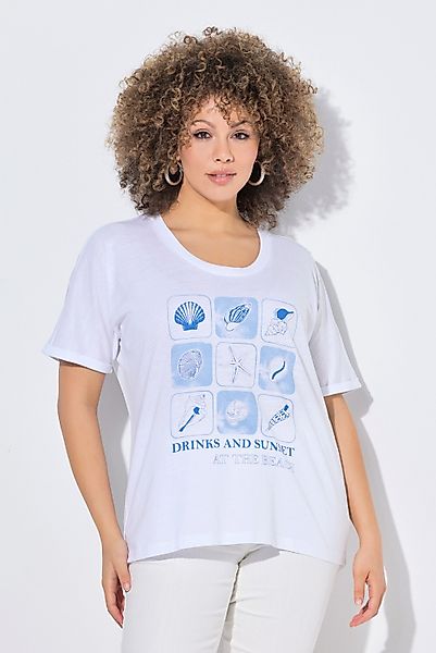 Ulla Popken T-Shirt T-Shirt Meerestiere Oversized günstig online kaufen