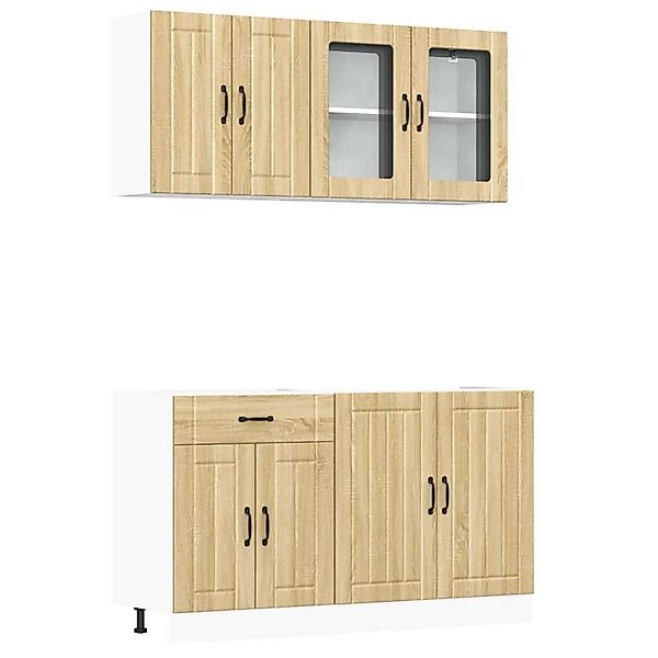 vidaXL 4-Tlg Küchenschrank-Set Lucca Sonoma-Eiche Holzwerkstoff 3314864 günstig online kaufen