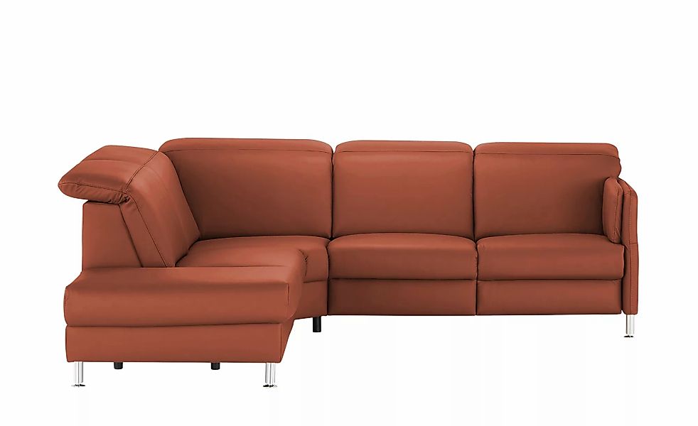 meinSofa Leder-Ecksofa  Leon ¦ rot ¦ Maße (cm): B: 259 H: 83 T: 236.0 Polst günstig online kaufen