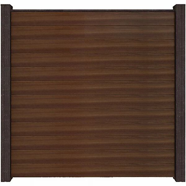 GroJa Steckzaun Solid Quadratisch 180 cm x 180 cm x 1,9 cm Walnuss günstig online kaufen