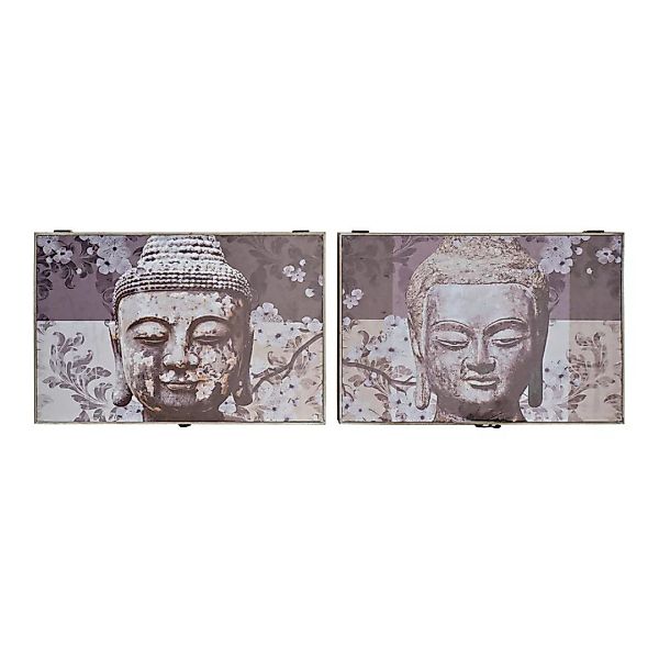 Abdeckungen Dkd Home Decor Zähler Buddha Grau Holz Mdf (2 Pcs) (46.5 X 6 X günstig online kaufen