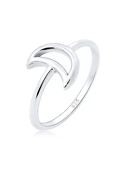 Elli Fingerring "Halbmond Luna Basic Astro Cut-Out 925er Silber" günstig online kaufen
