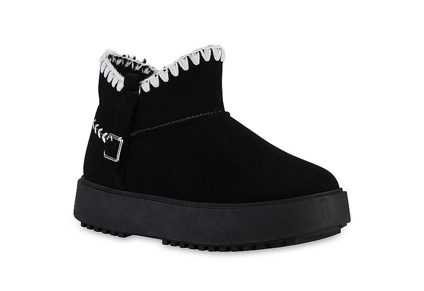 VAN HILL 841456 Winterstiefelette Damen Warm Gefütterte Winter Boots Stiefe günstig online kaufen