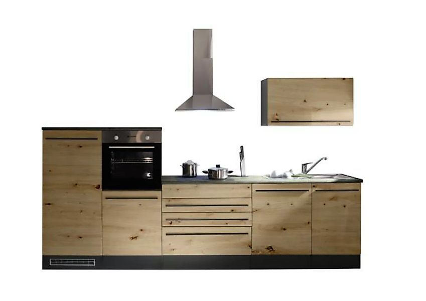 Küchenblock 320 cm inkl. Elektro-Set 5-tlg. JAZZ-4 von Bega Anthrazit / Art günstig online kaufen