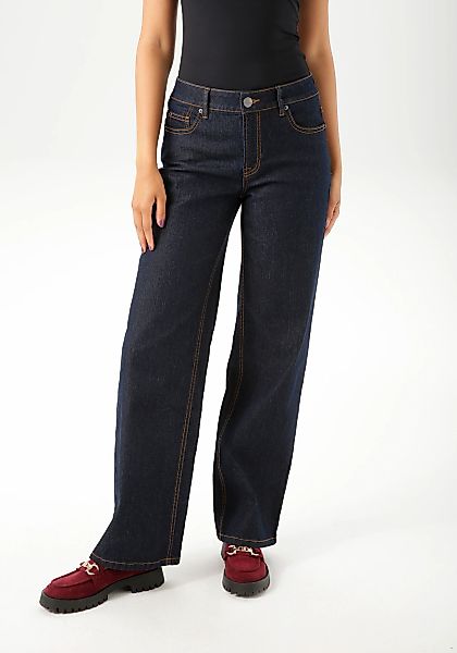 Aniston CASUAL Straight-Jeans, mit trendig weitem Bein günstig online kaufen