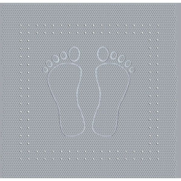 Kleine Wolke Duscheinlage Foot 55 cm x 55 cm Grau günstig online kaufen
