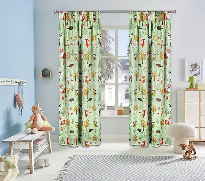 my home Verdunkelungsvorhang »Waldtiere«, (1 St.), bedruckt, blickdicht, ve günstig online kaufen