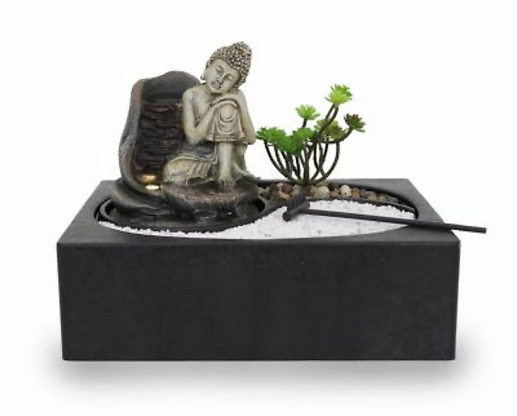 KIOM Tischbrunnen Zen Garten FoZenGarden Buddha Led grau günstig online kaufen