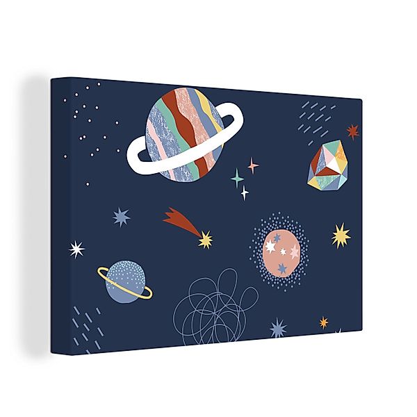 OneMillionCanvasses® Leinwandbild Kinderzimmer - Weltraum - günstig online kaufen