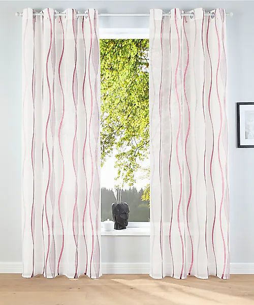 my home Gardine »Dimona« Ösen 2 Stk. tlg. 2-er Set, transparent, Voile, Pol günstig online kaufen