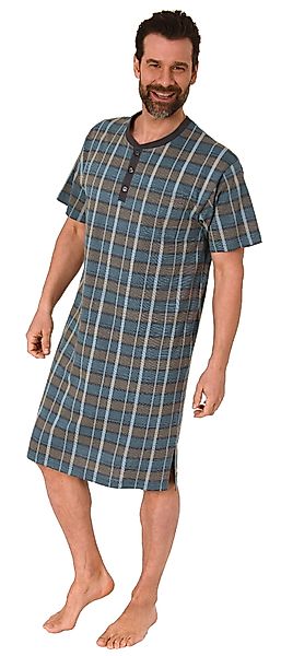 Normann Pyjama Herren kurzarm Nachthemd mit günstig online kaufen