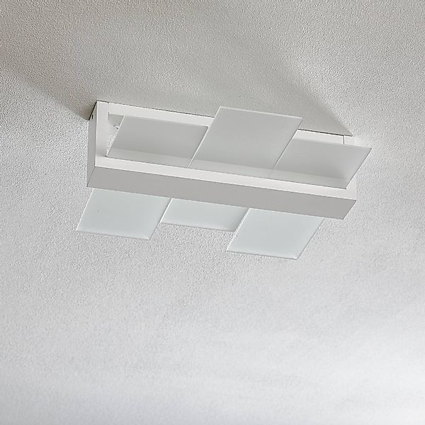 Deckenleuchte Shifted 2, Glas, weiß günstig online kaufen