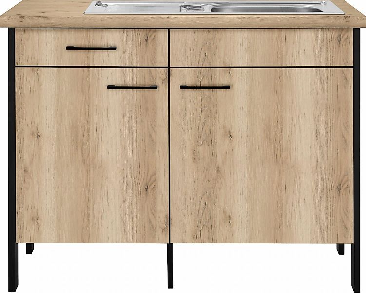 OPTIFIT Spülenschrank "Tokio", 118 cm breit, mit Stahlgestell, mit Vollausz günstig online kaufen