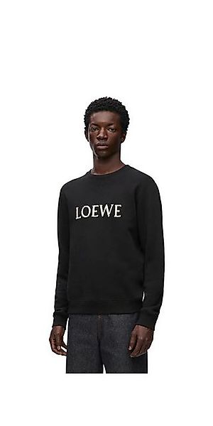 Loewe Rundhalspullover LOEWE Baumwoll Sweater Schwarz Herren S günstig online kaufen