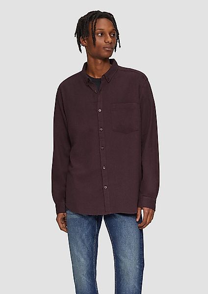 QS Langarmhemd Hemd Regular Fit: Twillhemd mit aufgesetzter Brusttasche günstig online kaufen