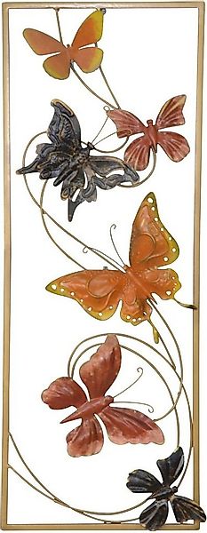 HOFMANN LIVING AND MORE Wanddekoobjekt Wanddekoration (1 St), bunte Schmett günstig online kaufen