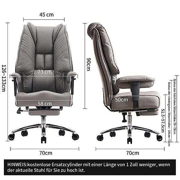 EFOMAO Chefsessel Extra Breit+Stabil, Hochlehner mit günstig online kaufen
