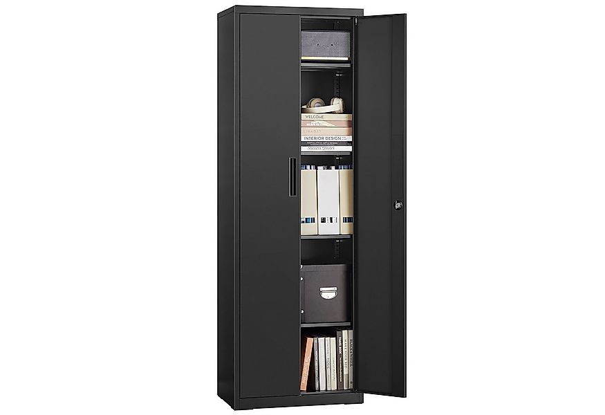 SONGMICS Aktenschrank Mehrzweckschrank, Stahl-Aufbewahrungsschrank, 5 Ebene günstig online kaufen