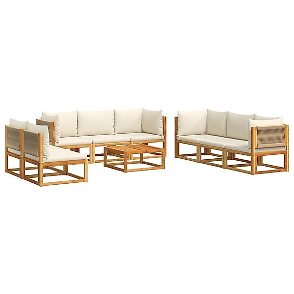 vidaXL Loungesofa 9-tlg. Gartensofa-Set mit Kissen günstig online kaufen