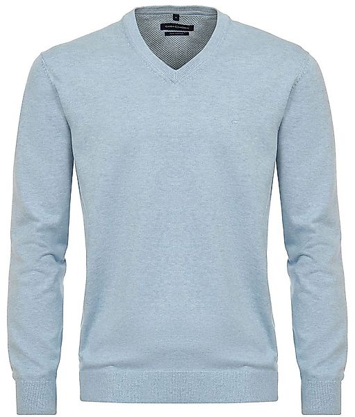 Casa Moda Pullover V-Ausschnitt Hellblau - Größe M günstig online kaufen
