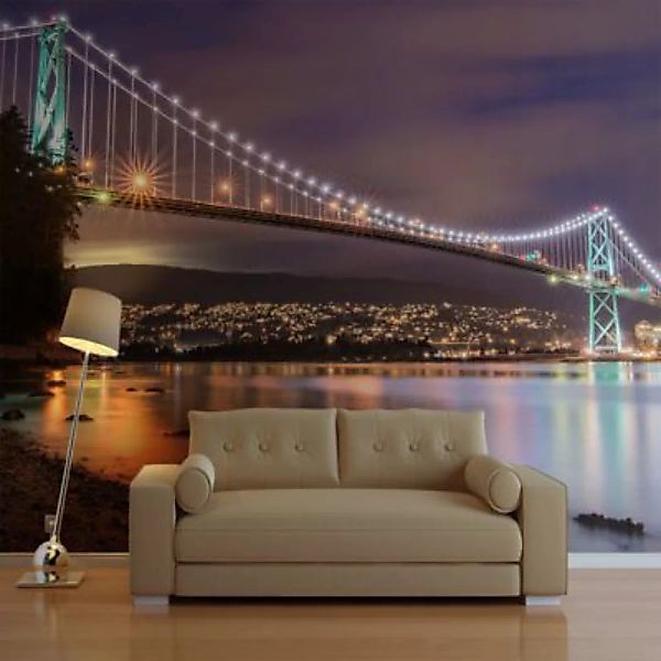 artgeist Fototapete Lions Gate Bridge - Vancouver (Canada) mehrfarbig Gr. 3 günstig online kaufen