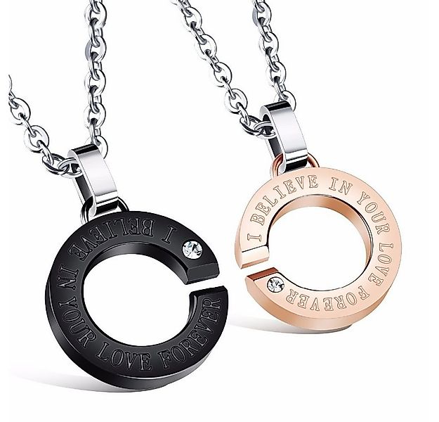 Kim Johanson Schmuckset Ewige Liebe, mit Zirkonia, Partnerketten: 2 Ketten günstig online kaufen