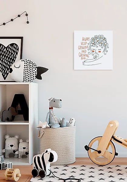 Komar Leinwandbild »Keep Growing - Größe 30 x 30 cm« Natur 1 Stk. tlg. Keil günstig online kaufen