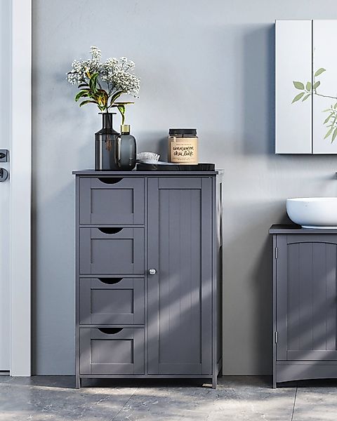 VASAGLE Badmöbel-Set Badezimmerschrank Badschrank Beistellschrank, mit günstig online kaufen