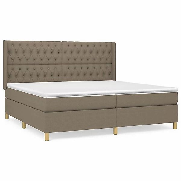 vidaXL Boxspringbett mit Matratze Taupe 200x200 cm Stoff1378310 günstig online kaufen