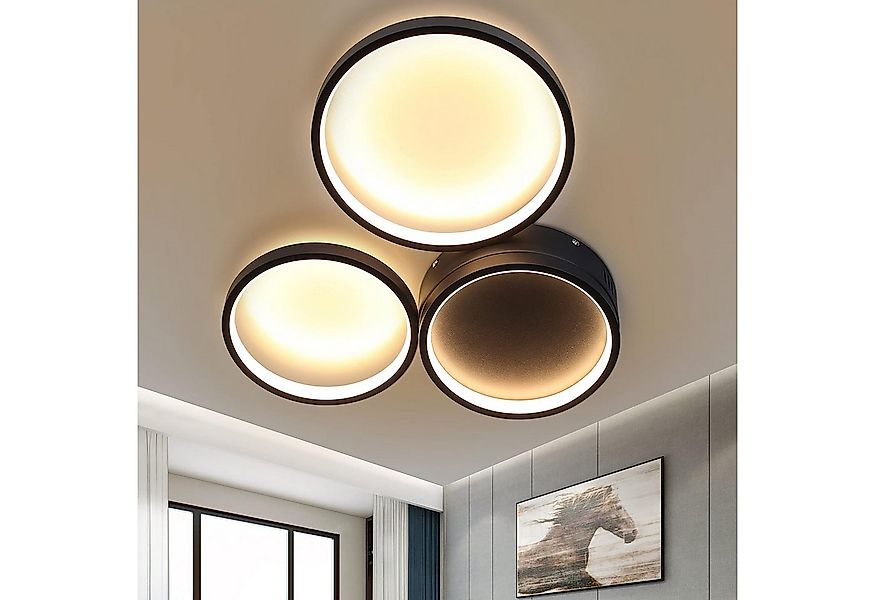 ZMH LED Deckenleuchte 3//4 Flammig Ring Fernbedienung Schlafzimmer, warmwei günstig online kaufen