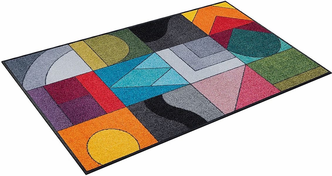 wash+dry by Kleen-Tex Teppich "Momix" rechteckig 7 mm Höhe modernes Patchwo günstig online kaufen