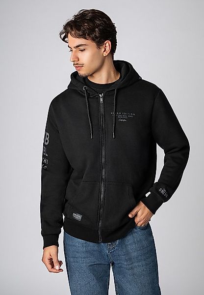 SUBLEVEL Kapuzensweatjacke Herren Zipperjacke mit Kapuzen Print Sweatshirtj günstig online kaufen