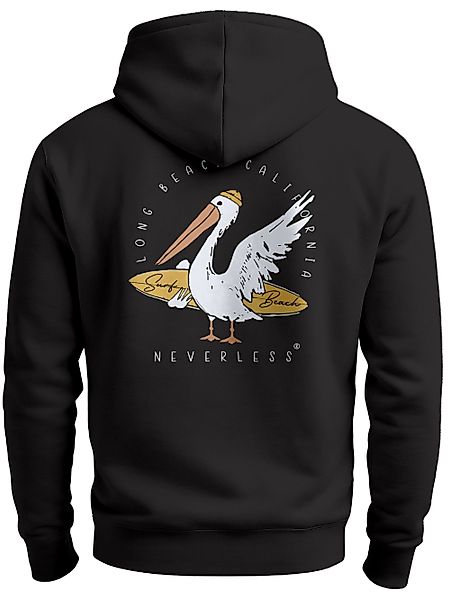 Neverless Hoodie Hoodie Backprint Pelikan Print günstig online kaufen
