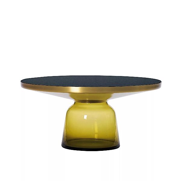 ClassiCon - Bell Coffee Table Kaffeetisch Messing - citrin-gelb/Kristallgla günstig online kaufen