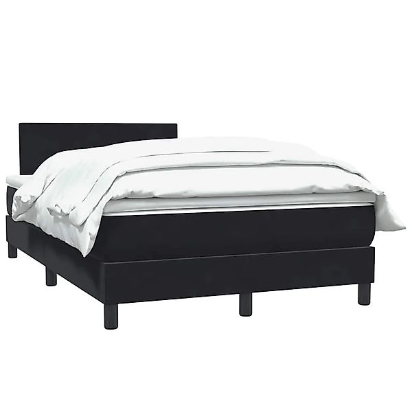 vidaXL Boxspringbett mit Matratze Schwarz 120x210 cm Samt 3316013 günstig online kaufen