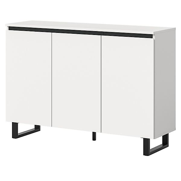 Inn.Furn Sideboard in Weiß und Schwarz 120 cm Gelia günstig online kaufen