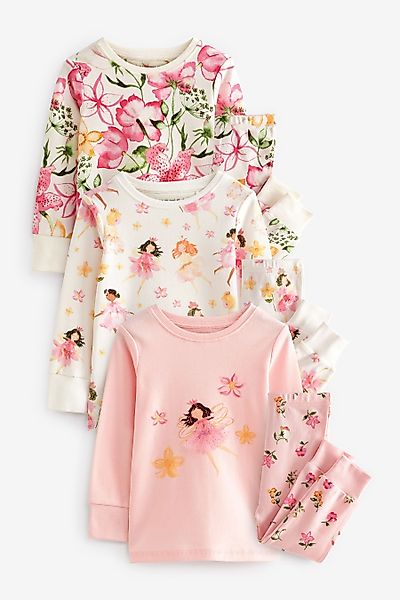 Next Pyjama Ballerina-Schlafanzug aus Baumwolle, 3er-Pack günstig online kaufen