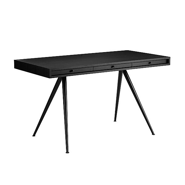 NORR 11 - JFK Schreibtisch - schwarz/BxHxT 130x76x65cm günstig online kaufen