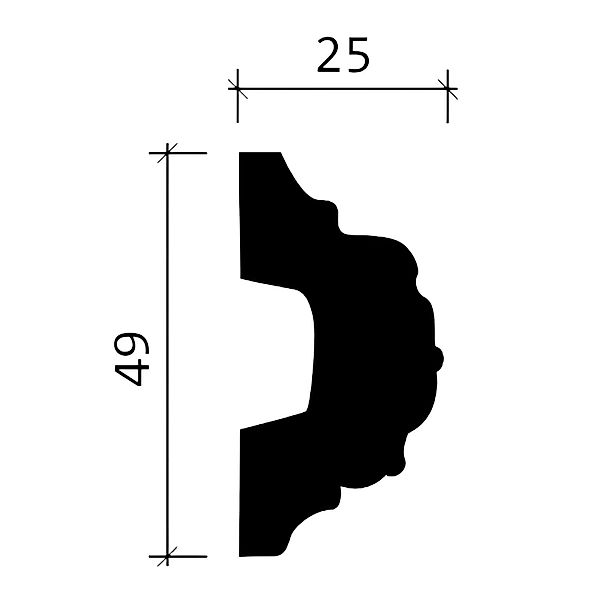PROFHOME 151348F Flexible Wand- und Friesleiste Stuckleiste Zierleiste 2 m günstig online kaufen