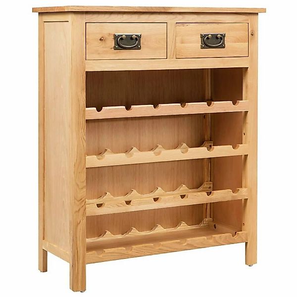 Weinschrank 72 X 32 X 90 Cm Massivholz Eiche günstig online kaufen