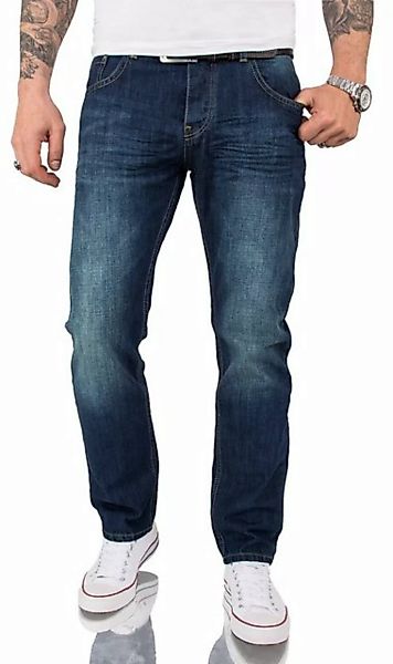 Lorenzo Loren Straight-Jeans Herren Jeans Regular Fit Blau LL-386 günstig online kaufen