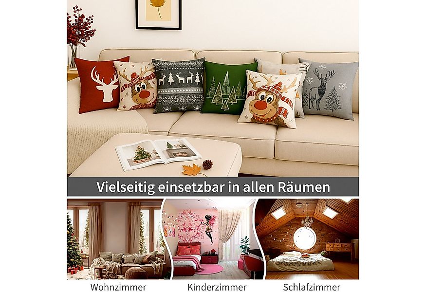 matches21 HOME & HOBBY Kissenbezüge 2er Set Kissenhüllen 40x40 cm dunkelgrü günstig online kaufen