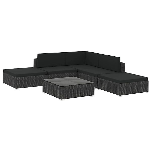 vidaXL Gartenlounge-Set 6-tlg. Garten-Lounge-Set mit Kissen günstig online kaufen