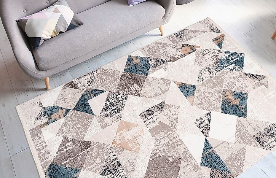 me gusta Teppich »Akropolis 225«, rechteckig, 12 mm Höhe, flacher Teppich m günstig online kaufen