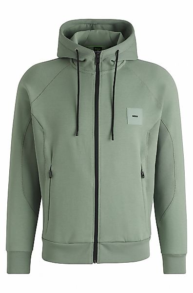 BOSS GREEN Sweatjacke "Saggy Rib", mit tonigen Einsätzen günstig online kaufen