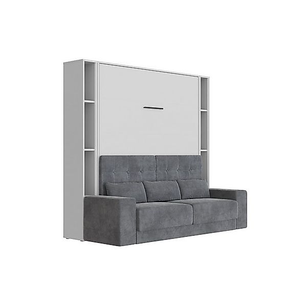 SMARTBett Schrankbett SchrankbettSet mit Sofa M1 160x200 + 2 Standregale in günstig online kaufen