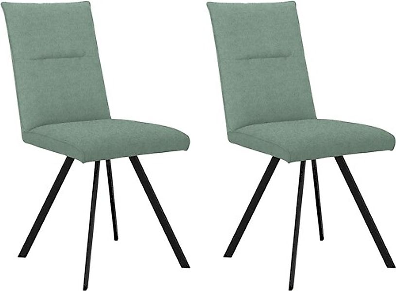 Home affaire 4-Fußstuhl »Sava«, (Set), 2 St., Struktur, Metallgestell günstig online kaufen