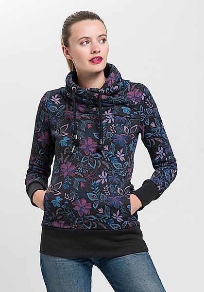 Ragwear Sweater "NESKA O", Kapuzen-Sweater mit asymetrischem Schalkragen günstig online kaufen