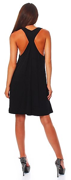 Mississhop Off-Shoulder-Kleid Minikleid mit überkreuzten Schlaufen günstig online kaufen